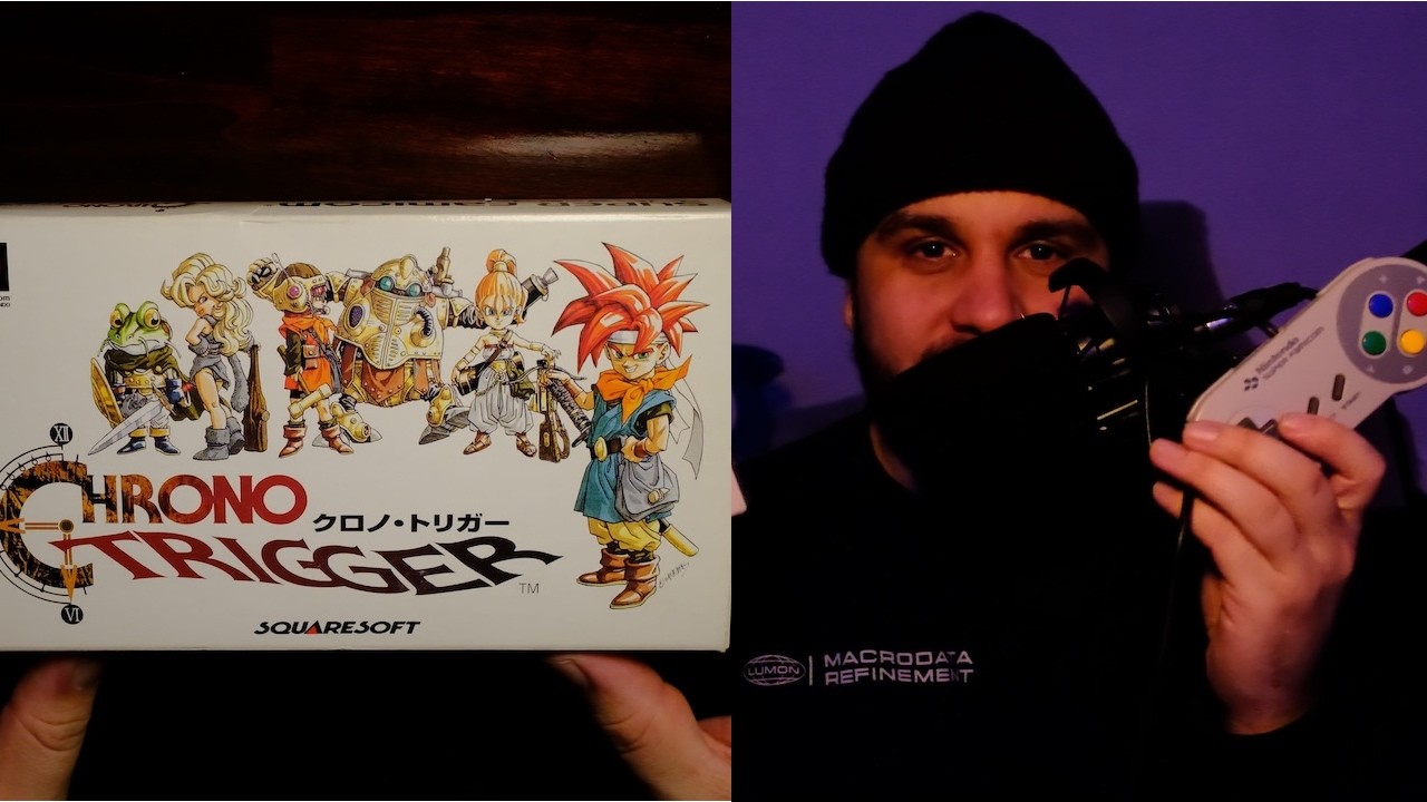 ASMR unboxing my favorite SNES game! Japanese Chrono Trigger Unboxing (whispers, crt gameplay)