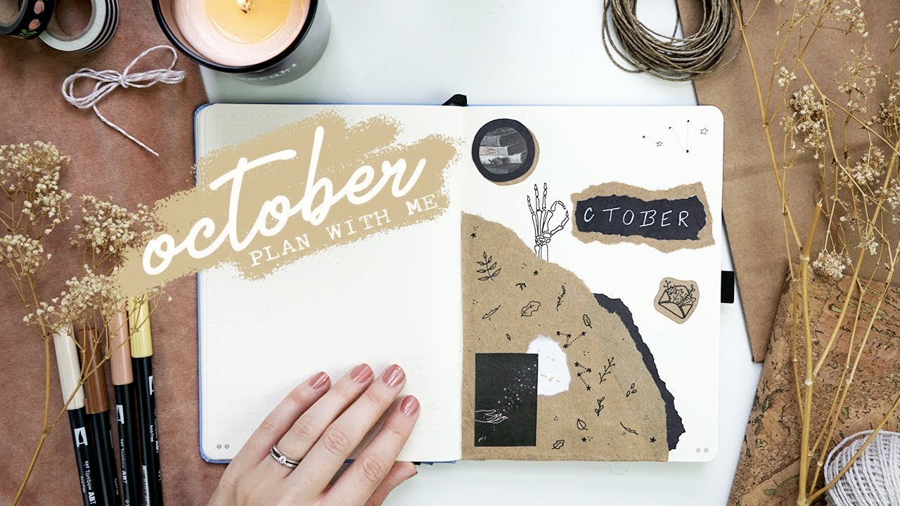 Plan With Me October 2018 Bullet Journal Set Up + A NOTEBOOK GIVEAWAY! // PLANT BASED BRIDE