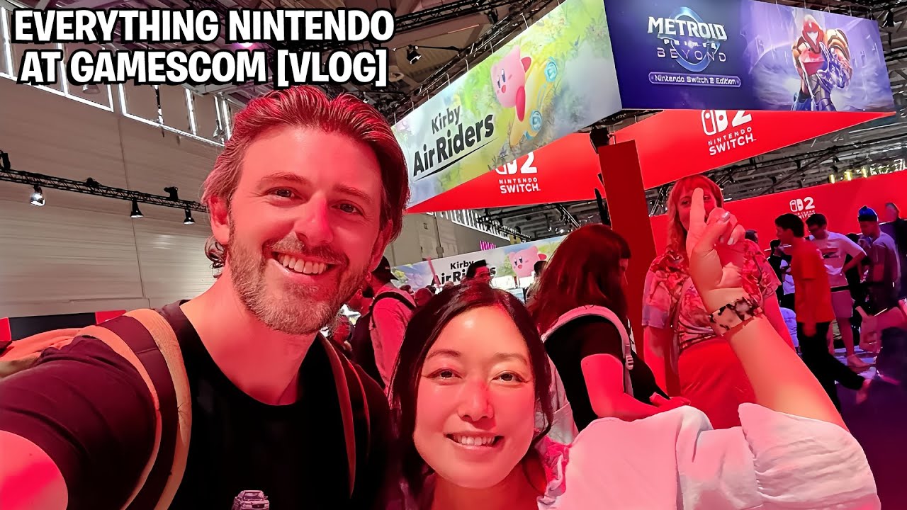 Crashing the Nintendo Booth and Playing EVERYTHING at Gamescom [VLOG] - Super Kit & Krysta 64
