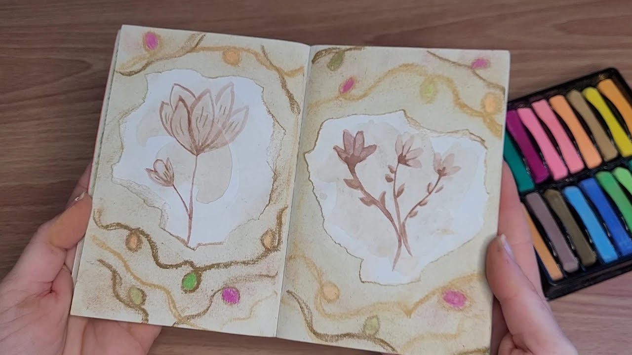 3 ideias de Colagem e Pintura - Testando t&eacute;cnicas #pintura  #vintage #flores