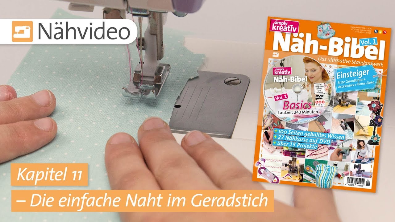 N&auml;hvideo: Die einfache Naht mit dem Geradstich &ndash; Kapitel 11 (N&auml;h-Bibel Vol. 1)