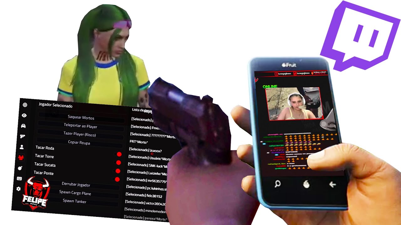 INVADINDO SERVIDORES DE STREAMERS AO VIVO COM MOD MENU! GTA ANTI-RP