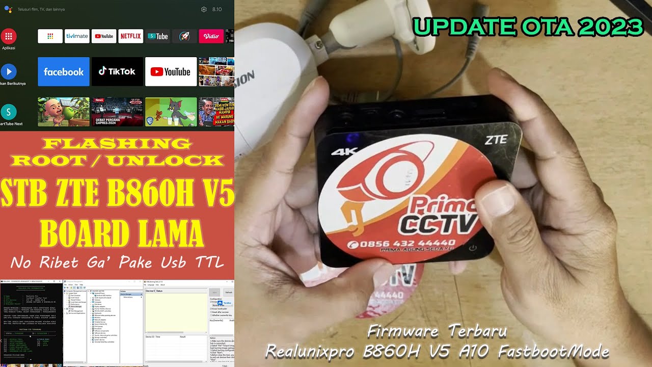 STB ZTE B860H V5 FLASHING MUDAH & MURAH ( MAINBOARD LAMA )