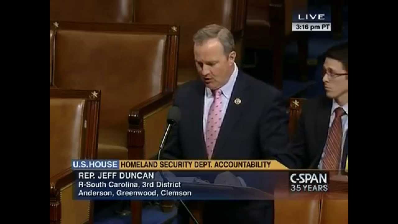 Congressman Jeff Duncan on Passage of DHS Acquisition Accountability and Efficiency Act 6/9/14