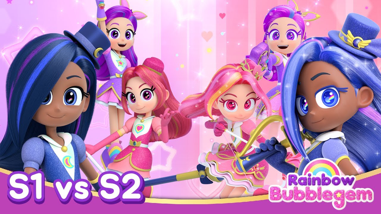 [NEW✨] Princess Transformation Scenes | S1 vs S2 | Purple, Red, Indigo | Rainbow Bubblegem 🌈