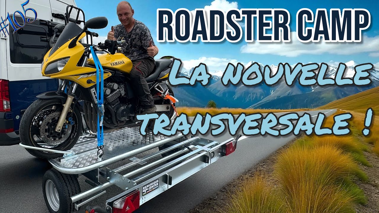 Flo et Nico / porte moto transversale Debon Roadster camp 