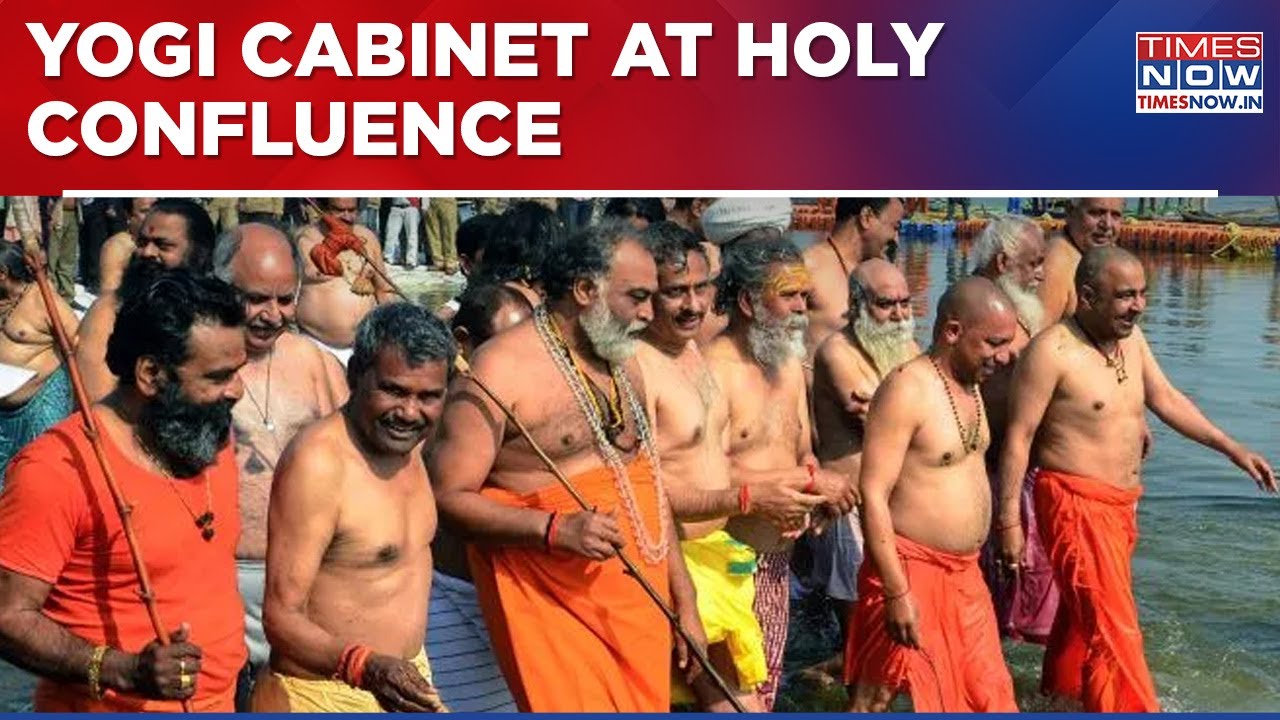 'Holy Dip' At Kumbh! Yogi Cabinet In Prayagraj; SP Criticizes, BJP Tears Into 'Hindu Hater Gang'