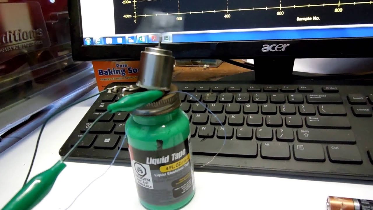 Home made magnesium battery running motor