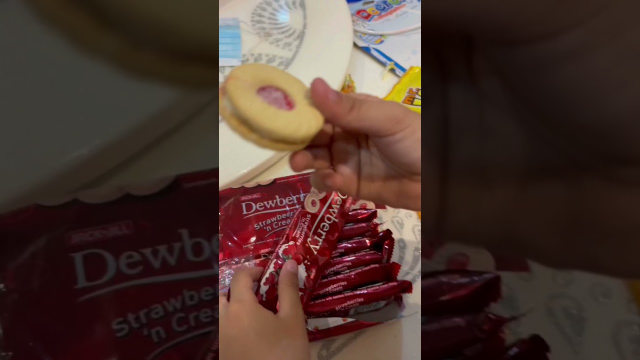 Dewberry Biscuits | Mouth Watering Video | Strawberries &lsquo;n cream #shorts #shortvideo #shortsvideo