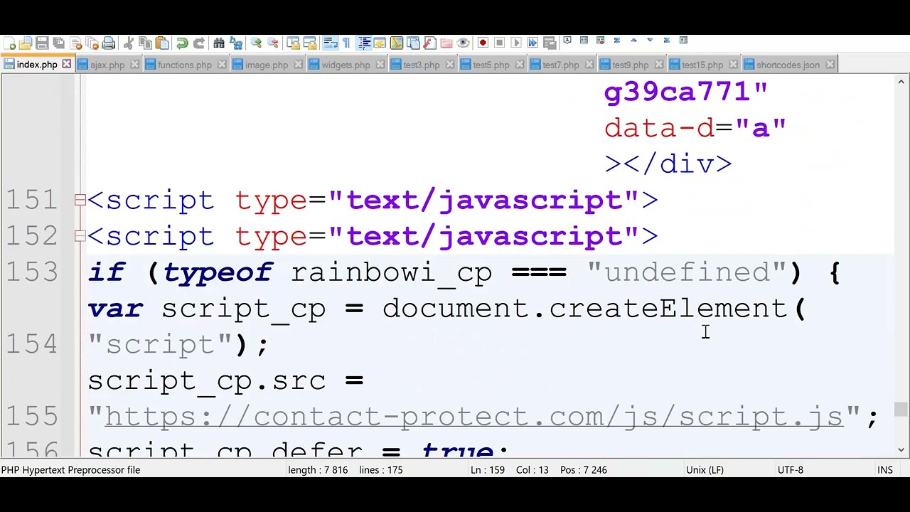 ContactProtect Widget: Usage on Websites