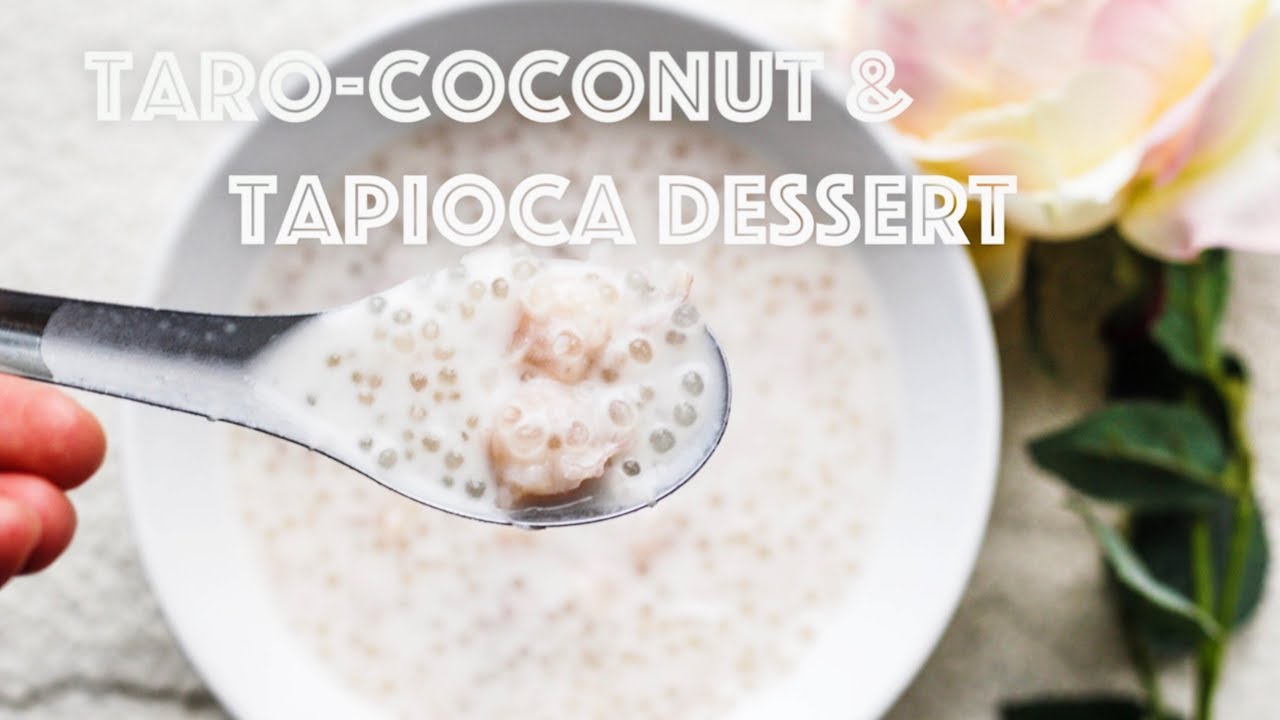 Taro Coconut and Tapioca Dessert