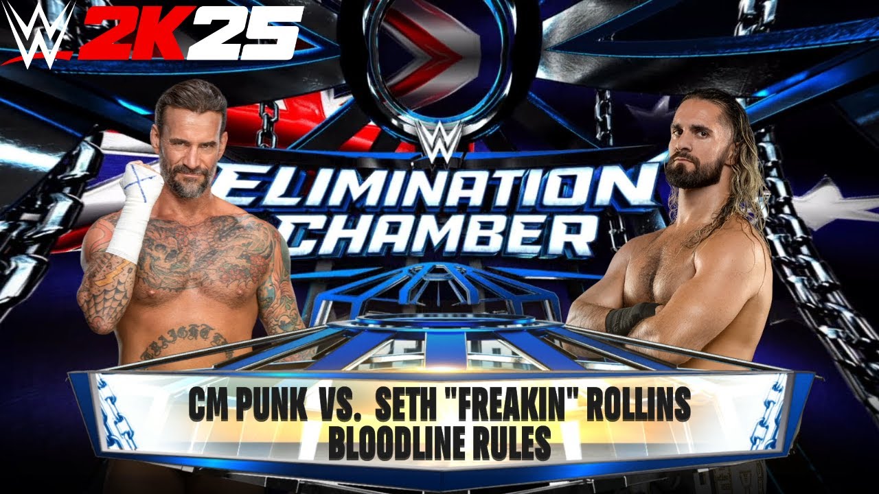 CM Punk vs Seth Rollins | Bloodline Rules Match | WWE 2K25 | Hindi |