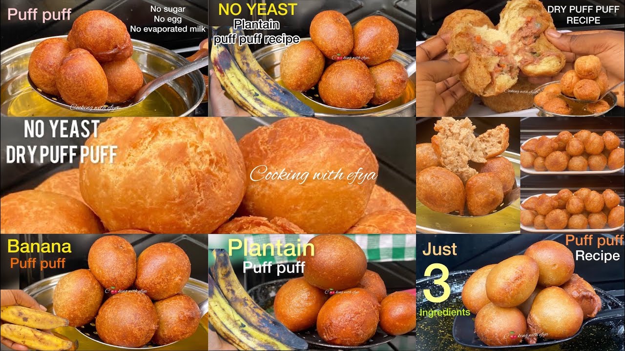 8 MIND BLOWING PUFF PUFF RECIPE | YEAST PUFF PUFF | TOOGBEI | BOFLOT RECIPE | NO YEAST PUFF PUFF |