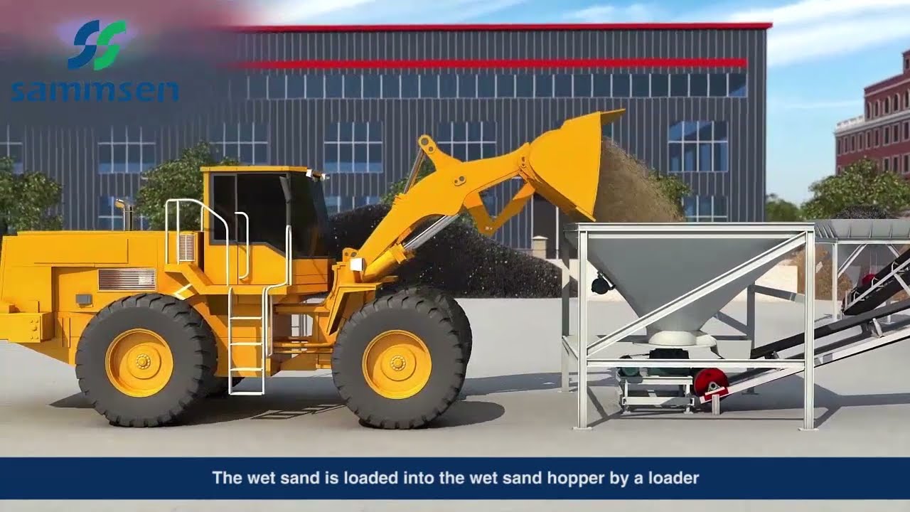 Dry mortar plant 3D video