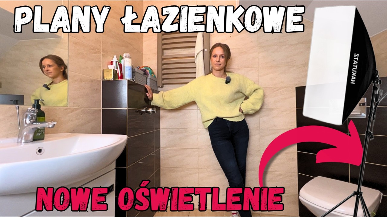 Nasze plany remontowe na MAŁĄ łazienkę | Nowe oświetlenie do nagrywek #dom #remont #łazienka