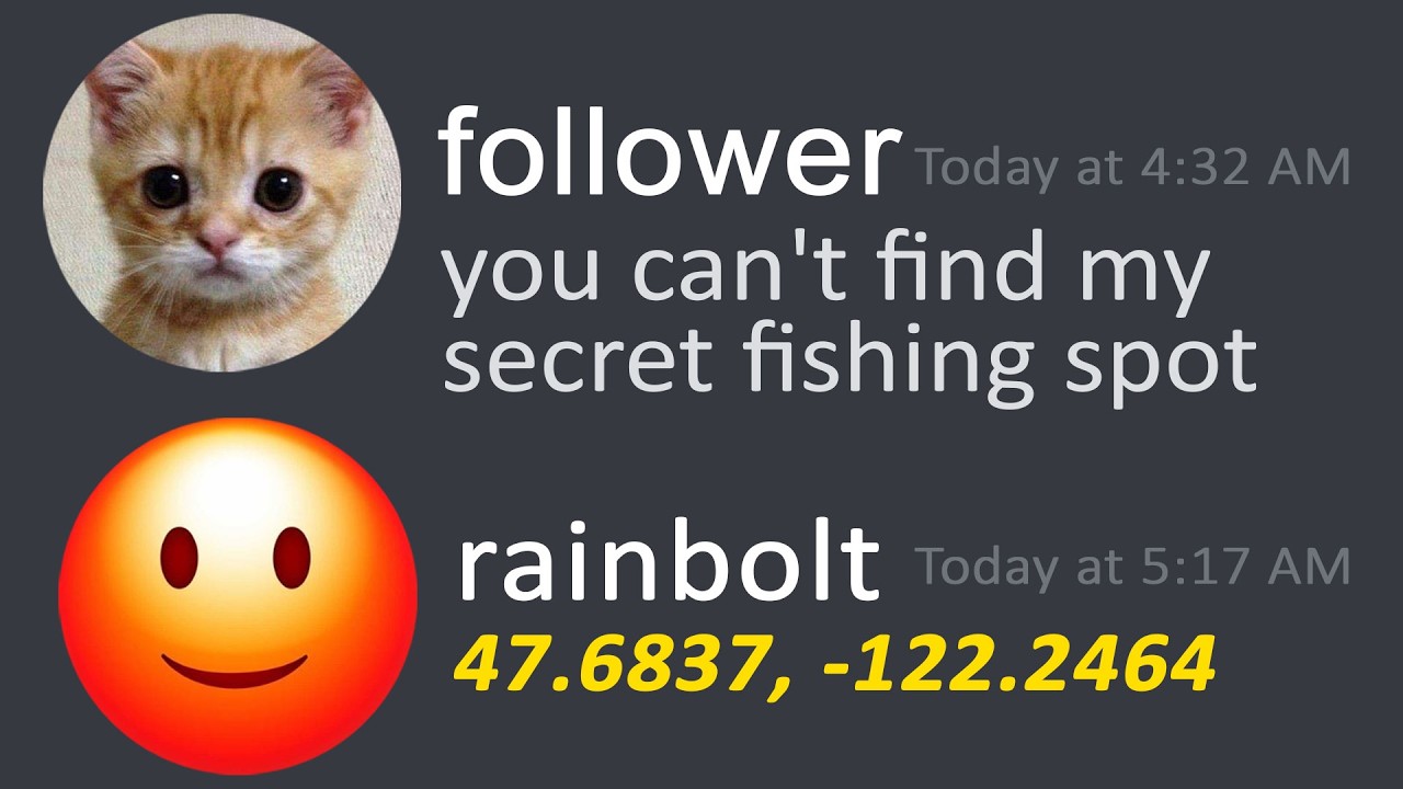 a fan told me i couldn't find his fishing spot