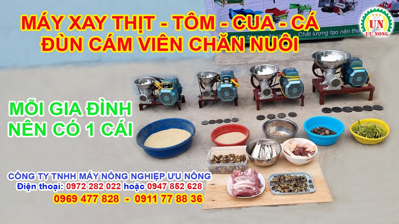 Mỗi hộ gia đình nên có 1 chiếc. Máy xay Thit - Cá -  Cua - Ốc - Xường. Đùn cám gà - Cám chim cảnh