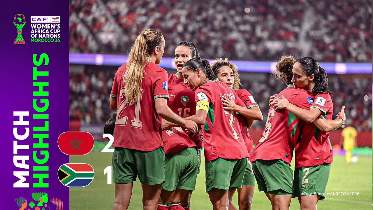 Morocco 2-1 South Africa | Match Highlights l TotalEnergies WAFCON 2026 l ملخص المغرب وجنوب إفريقيا