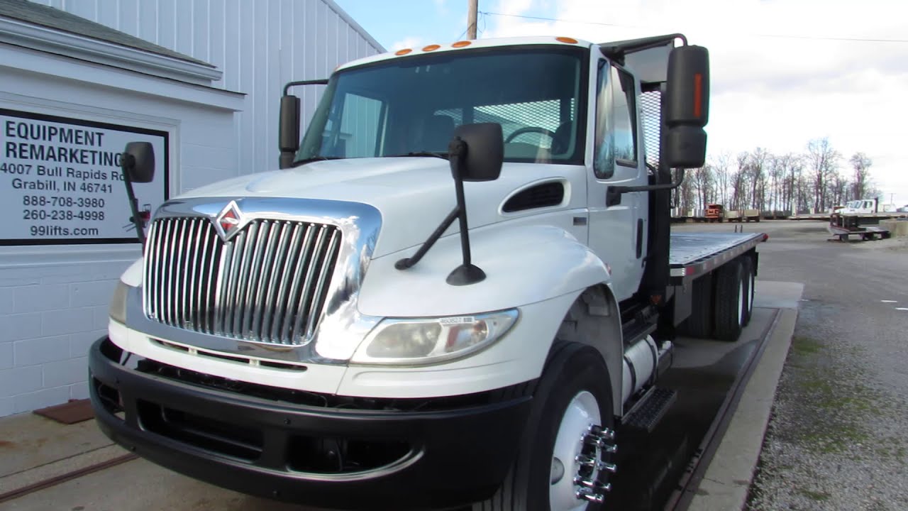2012 International DuraStar 4400 Flatbed Moffett/Princeton Truck AUTOMATIC TRANSMISSION stk 3854gg