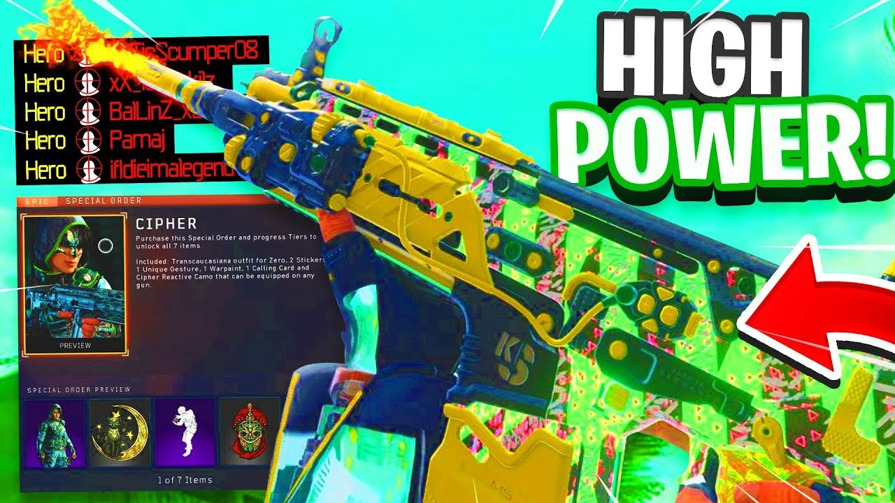 the 420 Cipher Reactive Camo on Black Ops 4 (NEW Rampart 17 Best Class Setup COD BO4) Rampart Buff