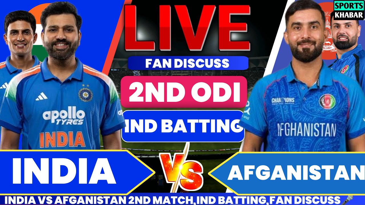 🔴Ind vs Afg 2nd ODI Match 2026 IND BAT | India vs Afganistan Live Cricket Score & Fan Chat🎤