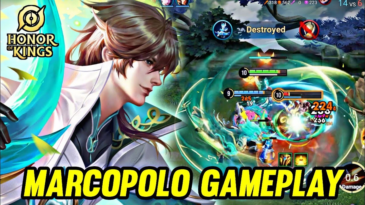 HOK : MARCOPOLO GAMEPLAY | IN FARM LANE - HONOR OF KINGS