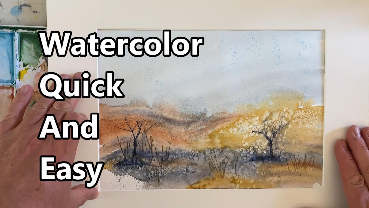 How To Paint A Watercolor Landscape, Watercolor Painting For Beginners, Watercolor Quick And Easy