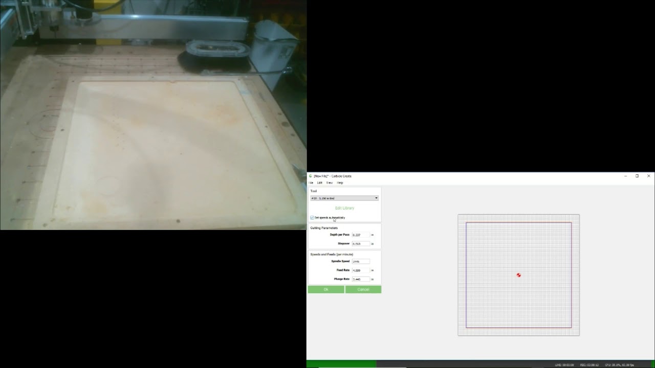 Surfacing a Shapeoko waste board with carbide create