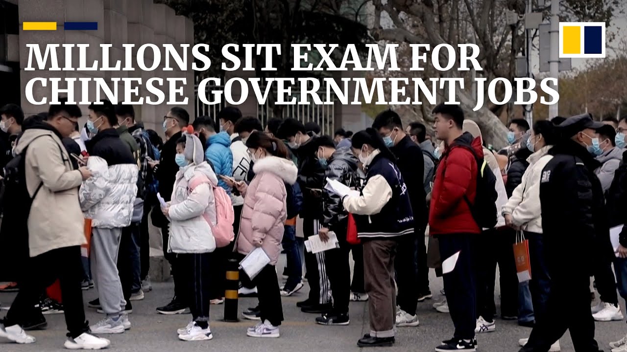 Record 2.1 million Chinese sit civil service exam as economy slows, youth jobless rate climbs