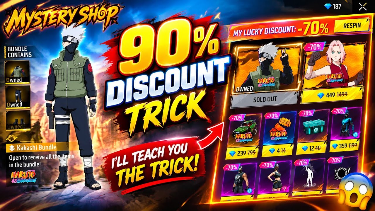 Kakashi Sakura Mystery shop Event Discount Trick🤩🔥| New Mystery shop Event FF💥| FF New Event Tamil