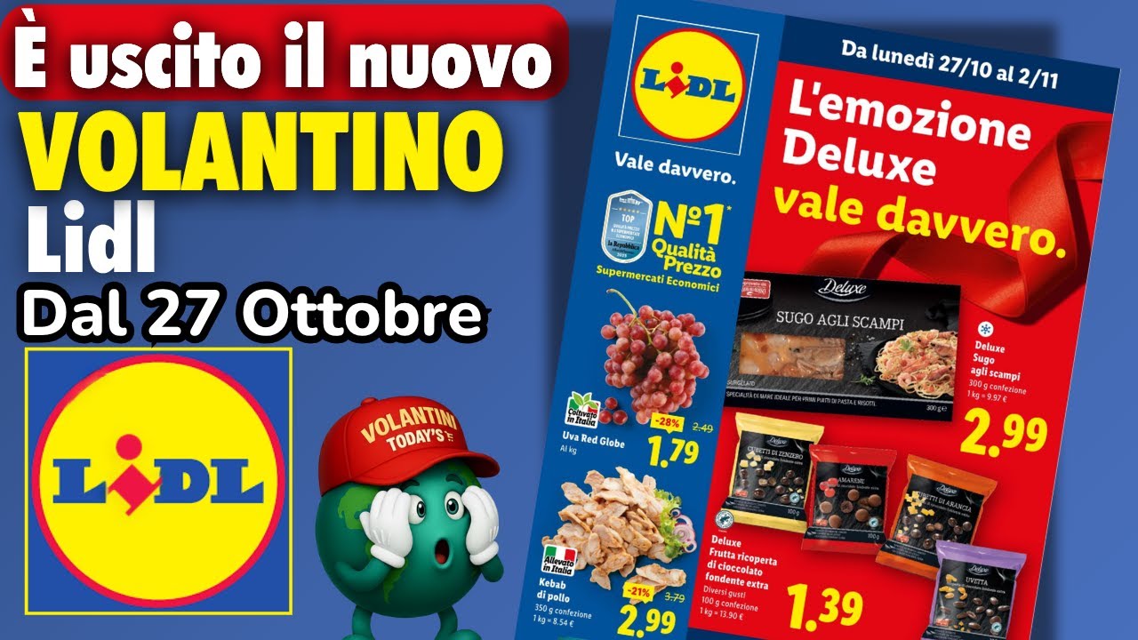 Volantino Lidl dal 27 Ottobre al  2 Novembre #anteprima 😋 SPECIALE DELUXE 🟩⬜️🟥 Offerte e Promo