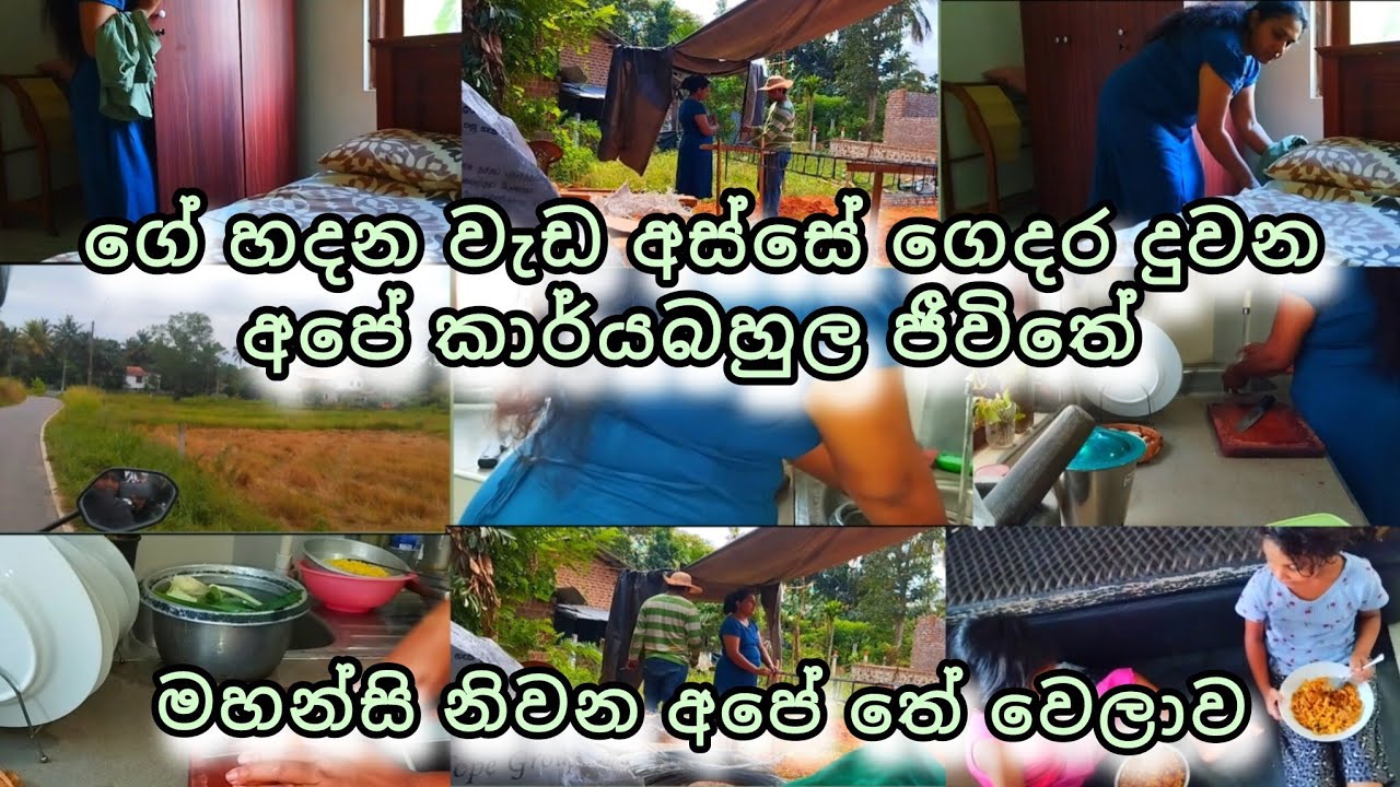 නිවහනක් ඉදිවෙද්දී... අම්මෙකුගේ කාර්යබහුල දවස👩‍❤️‍👨🏠 construction Vs cooking happylife#lifestyle#