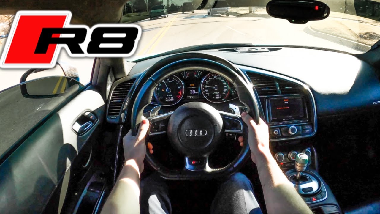 Modded AUDI R8 V10 Loud Exhaust POV | Acceleration, Revs, Cold start