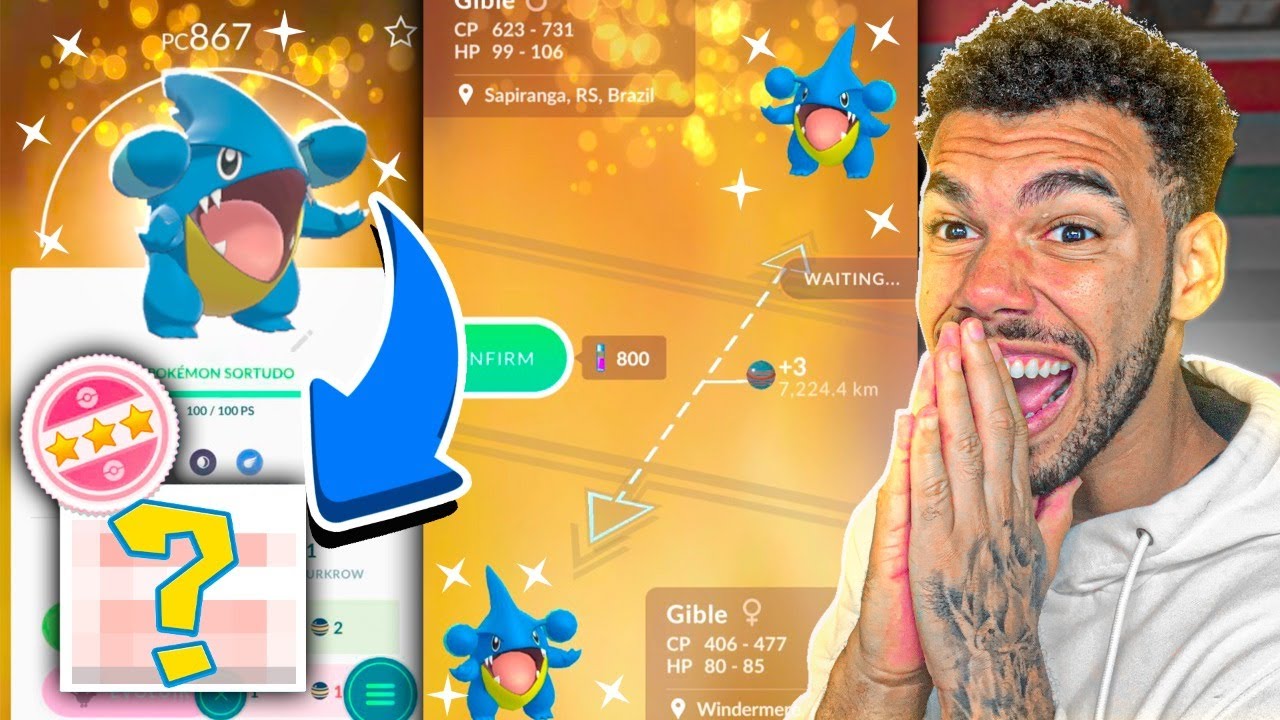 PSEUDO LENDÁRIO SHINY LUCKY & MEGA GARCHOMP GARANTIDO SHINY - POKEMON GO | Cris |