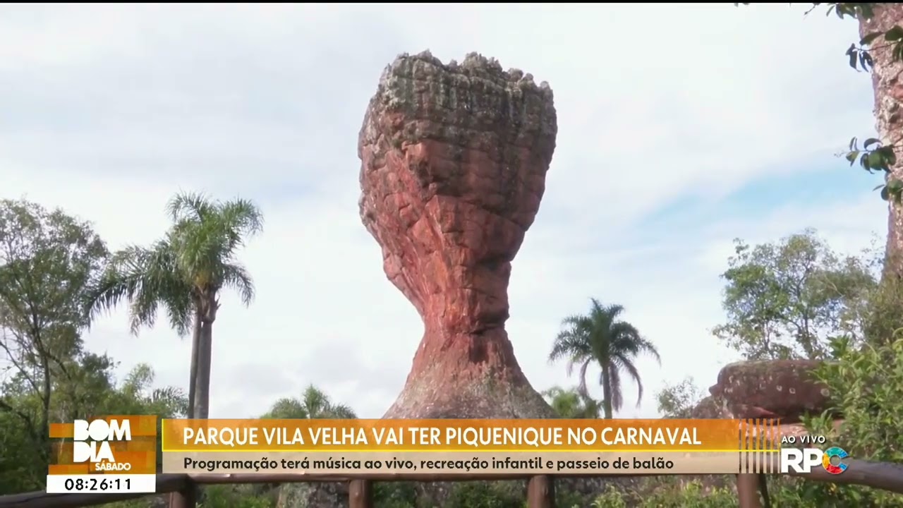 Carnaval no Parque Vila Velha é destaque na RPC com piquenique e atrações especiais
