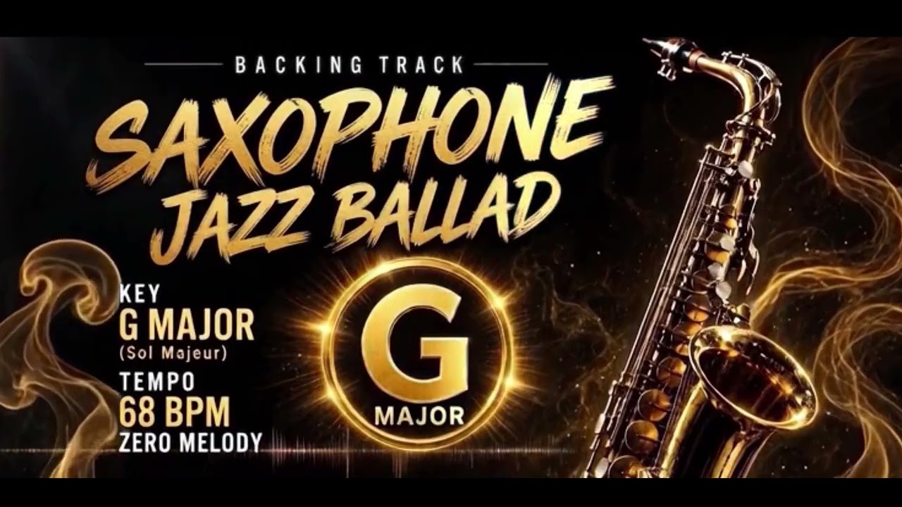 Saxophone Backing Track - Jazz Ballad in G Major (68 BPM) |