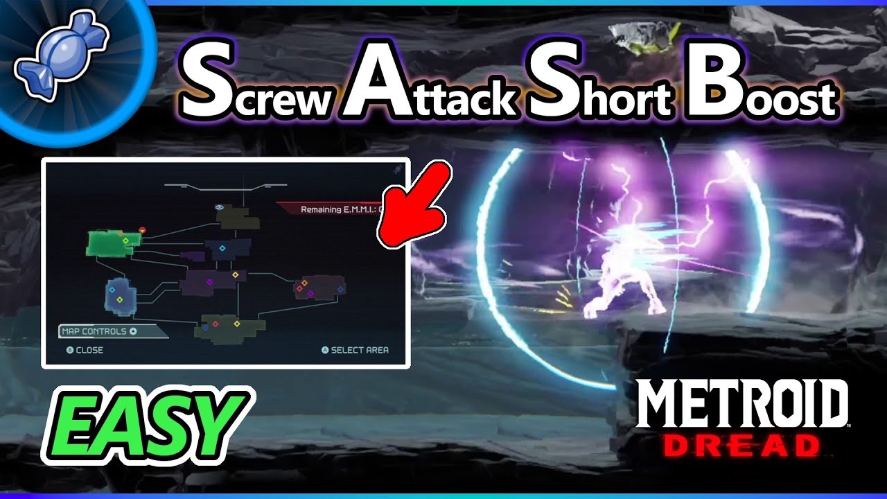 Metroid Dread &mdash; ЛЁГКАЯ винтовая атака с коротким усилением и буфером карт &mdash; без серьёзных глюков (SASB NMG)