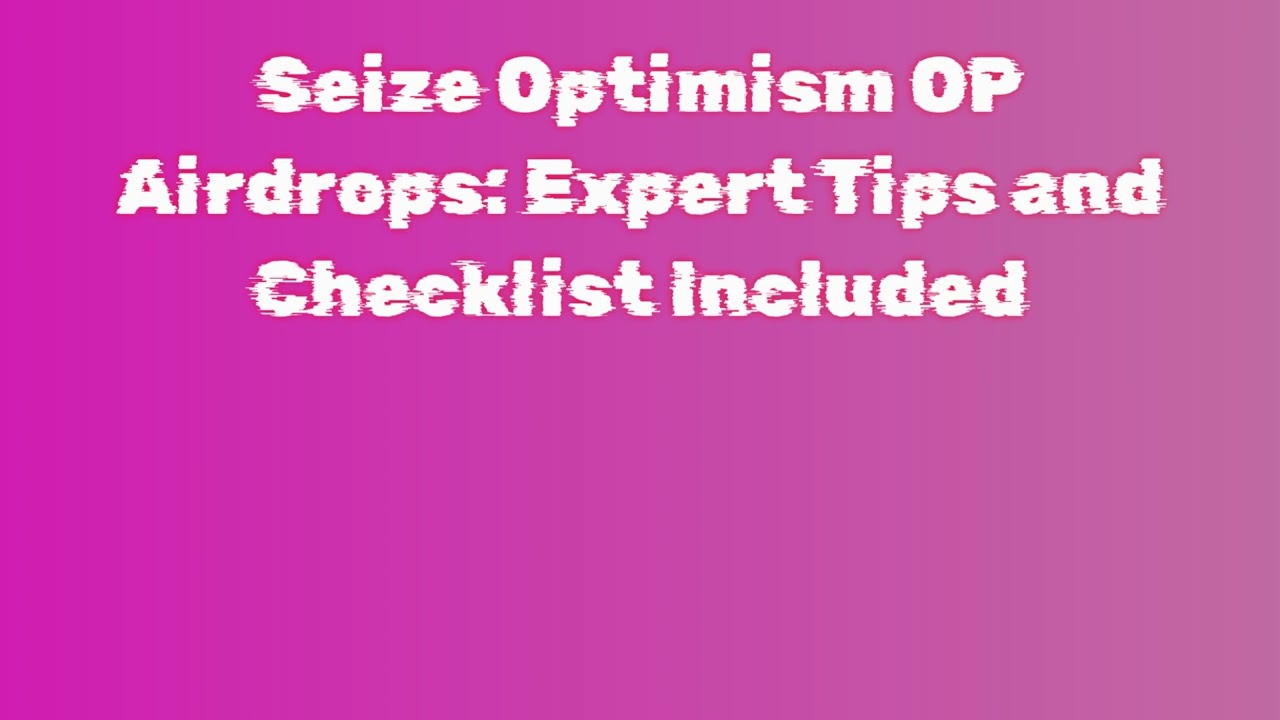 Optimism OP AIRDROP CLAIM verification Tutorial