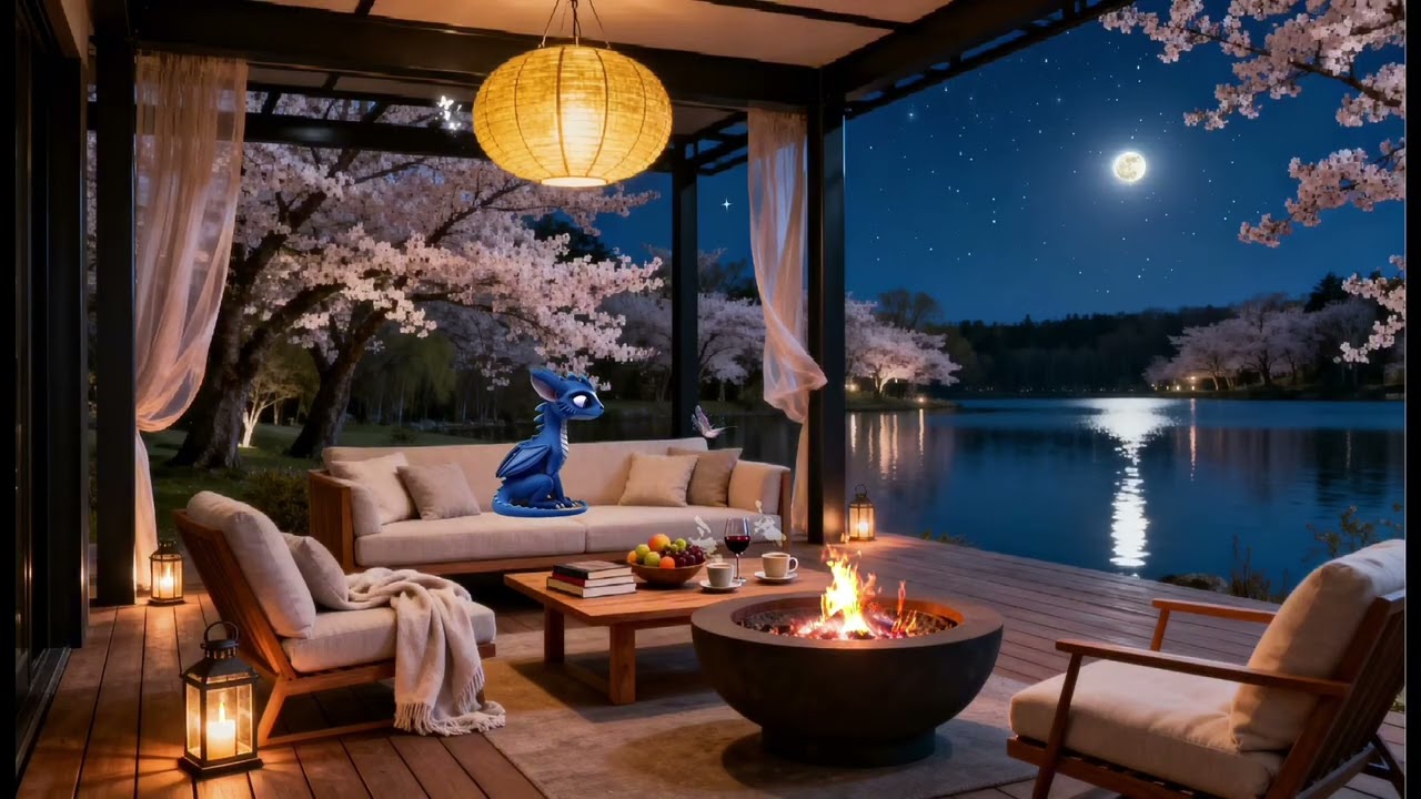 Soft Spring Night Atmosphere 🌙 Calm Piano for Relaxation & Peaceful Sleep