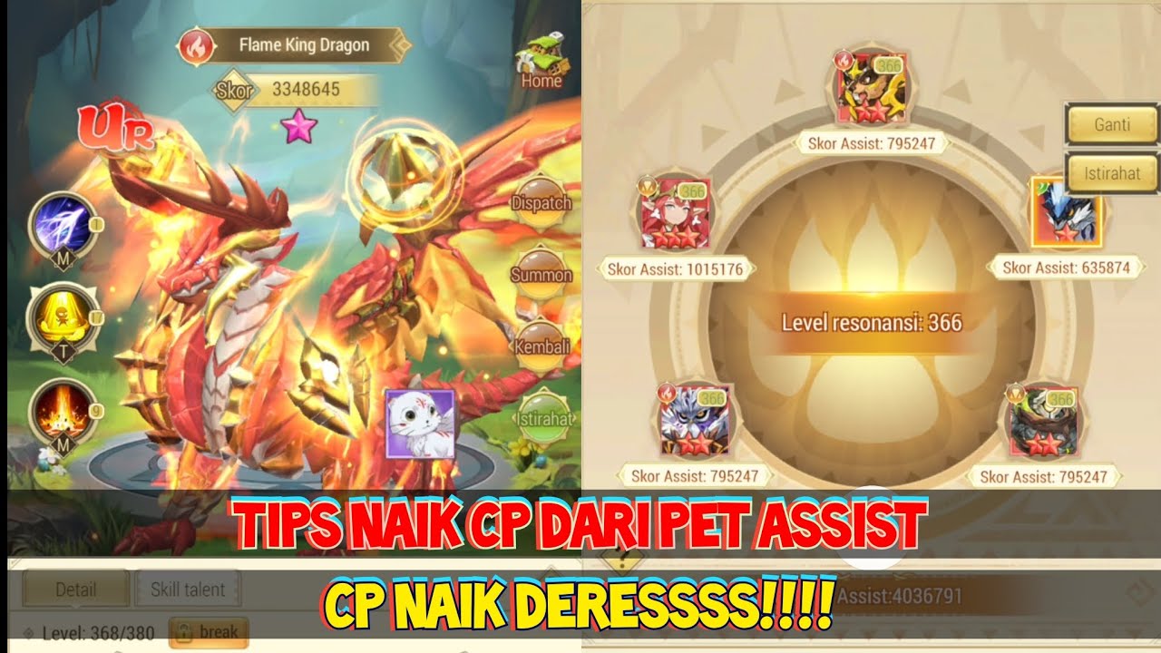 TIPS NAIK CP DARI PET ASSIST|CP NAIK DERESSS BANGET!!!|DRAGON HUNTERS:HEROES LEGEND (ANDROID)