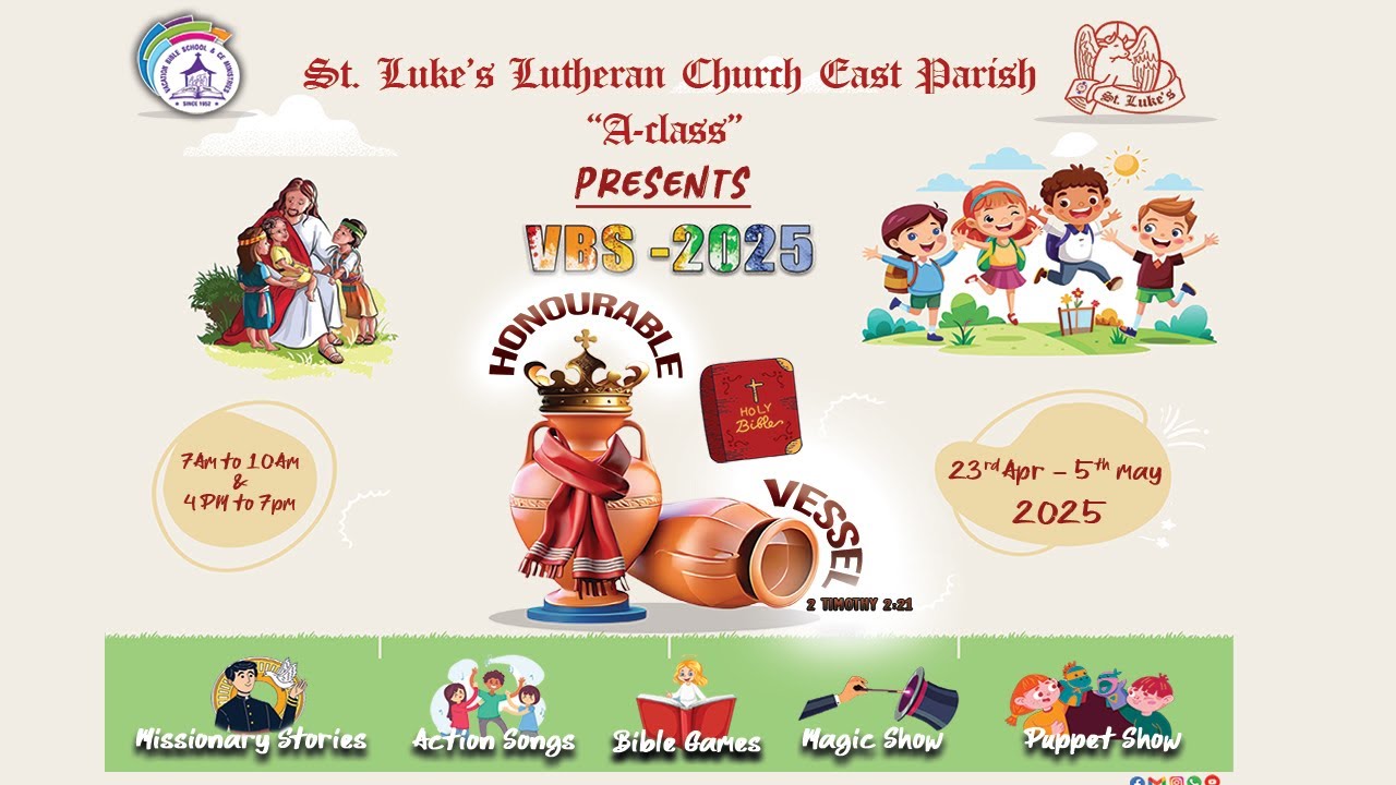 🔴 VBS-2025 Inauguration Program || Honourable Vessel || St.Luke's East Parish 