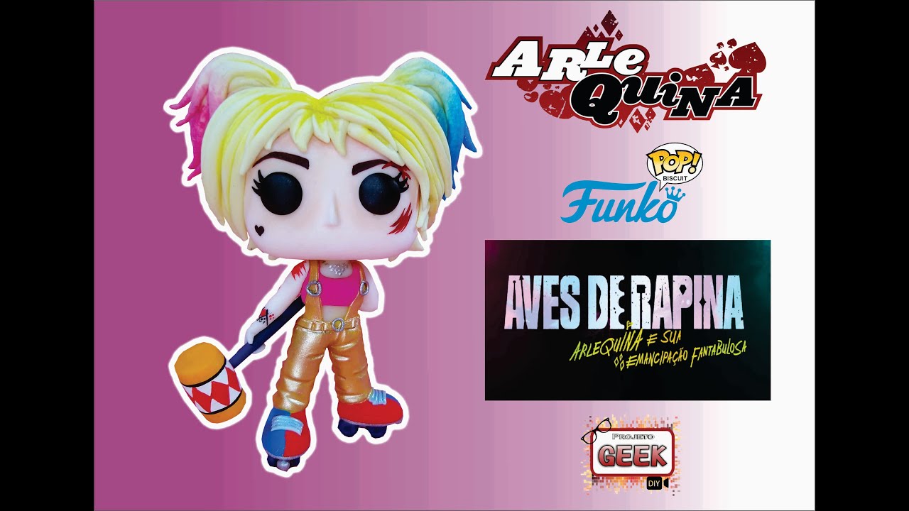 DIY FUNKO POP ARLEQUINA AVES DE RAPINA #projetodiygeek