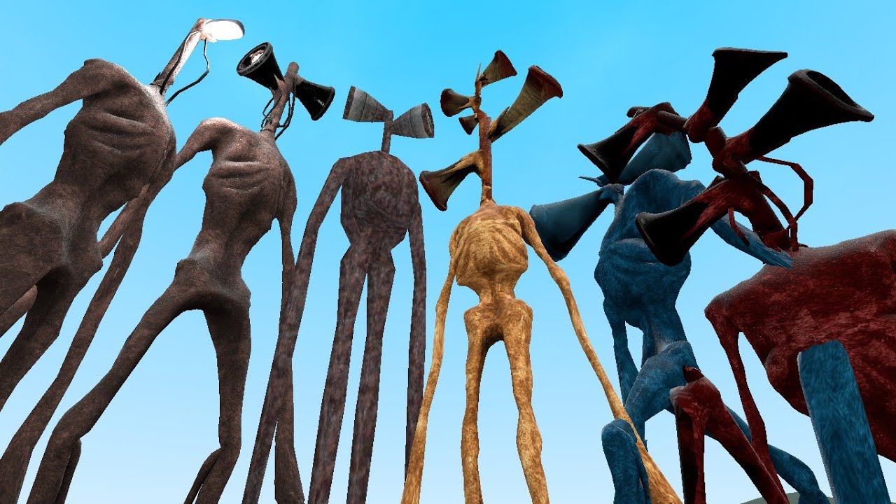 TEAM OLD SIREN HEADS VS TEAM NEW SIREN HEADS!! Garry's Mod [Siren Head Trevor Henderson] Gameplay