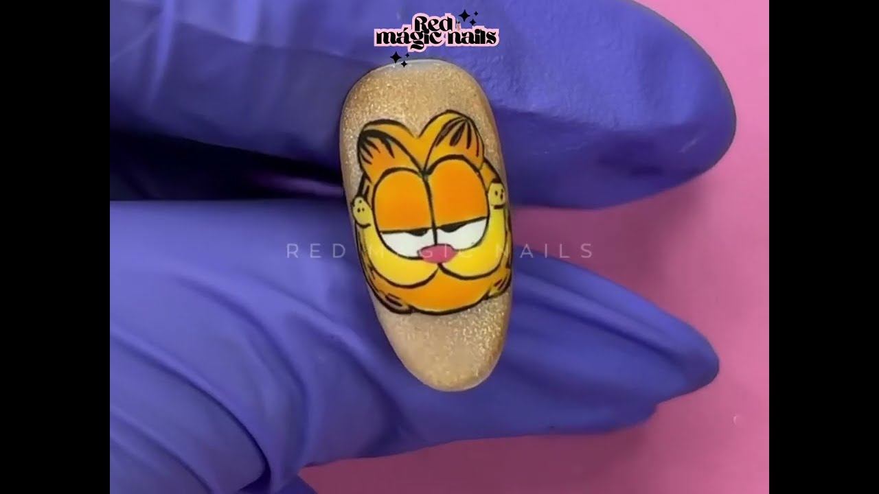 Garfield tutorial micropintura paso a paso ✨💅🏻