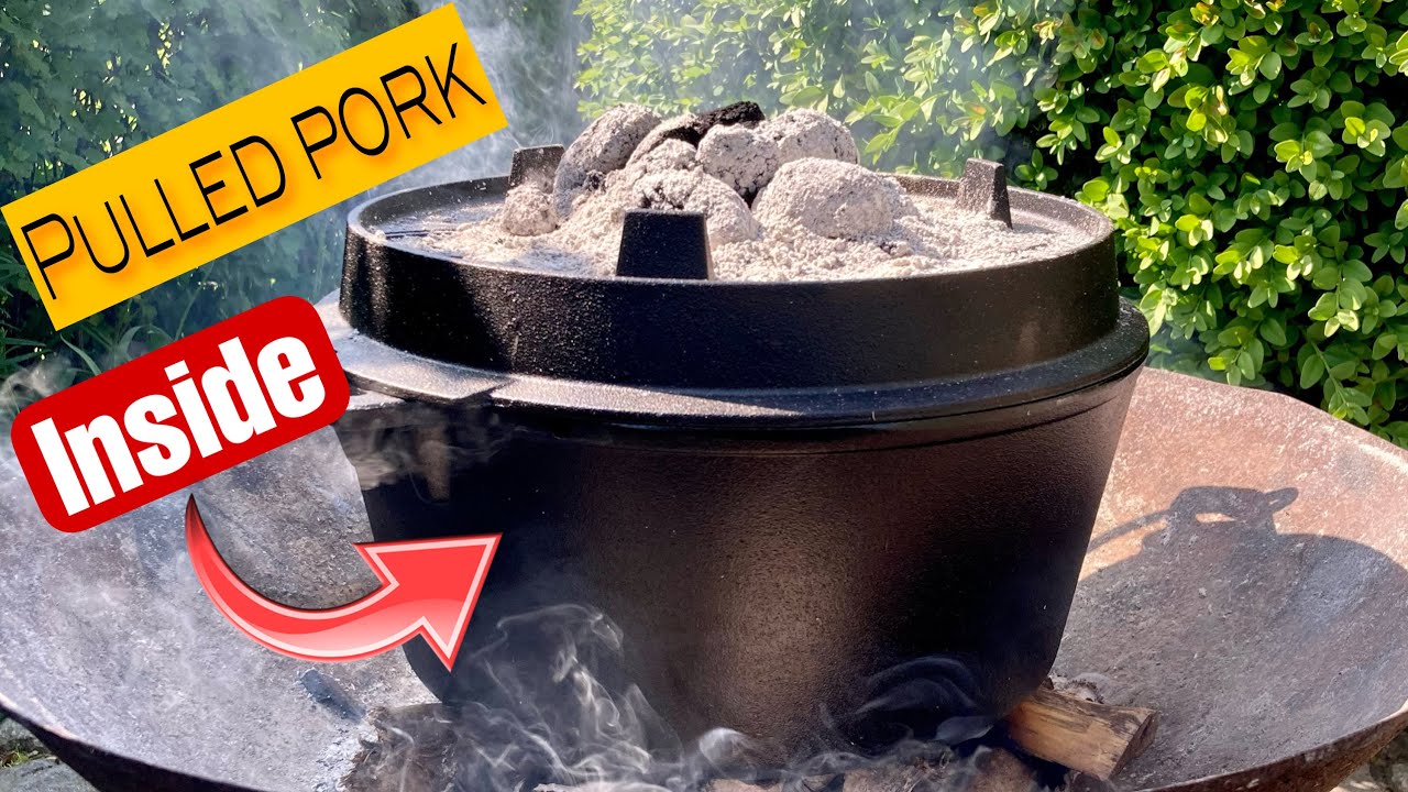 Pulled Pork mit karamellisierten Zwiebeln im Duch Oven😋 mein erstes mal😉 #pulledpork #dutchoven