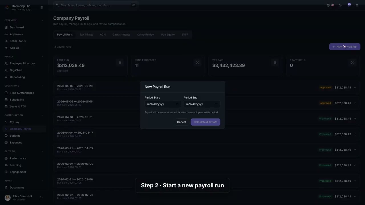 How to: Payroll &mdash; Harmony HR