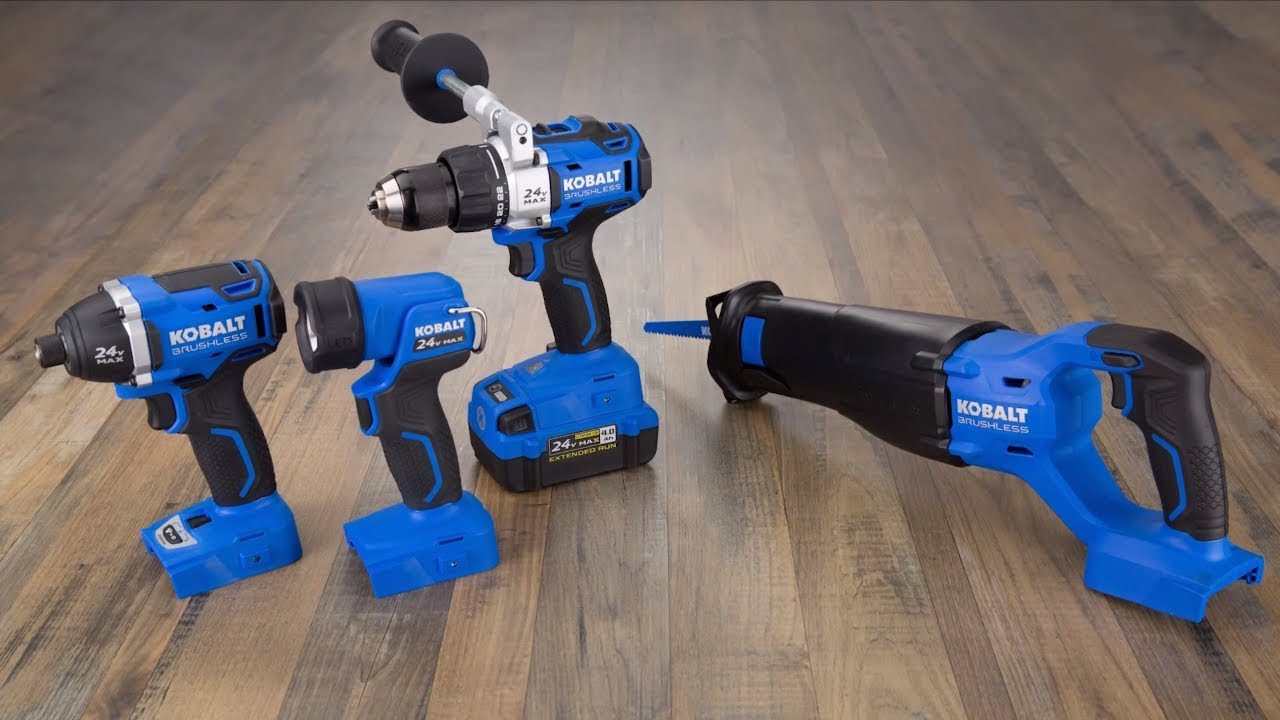 Kobalt 4-Tool 24-Volt Max Brushless Power Tool Combo Kit with Soft Case