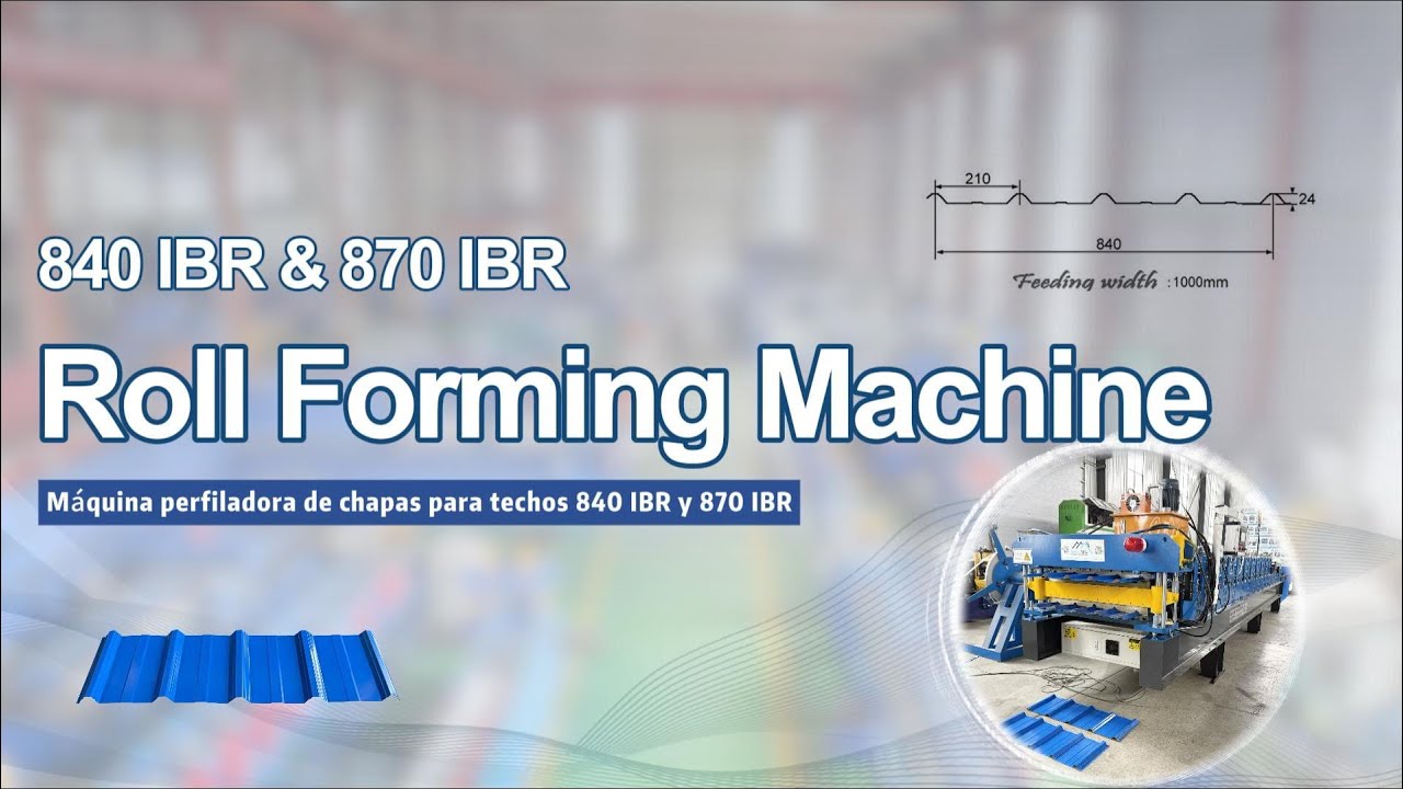 840 Trapezoidal & 870 IBR Sheet Double Layer Roll Forming Machine: Full Test Run Video#roofing