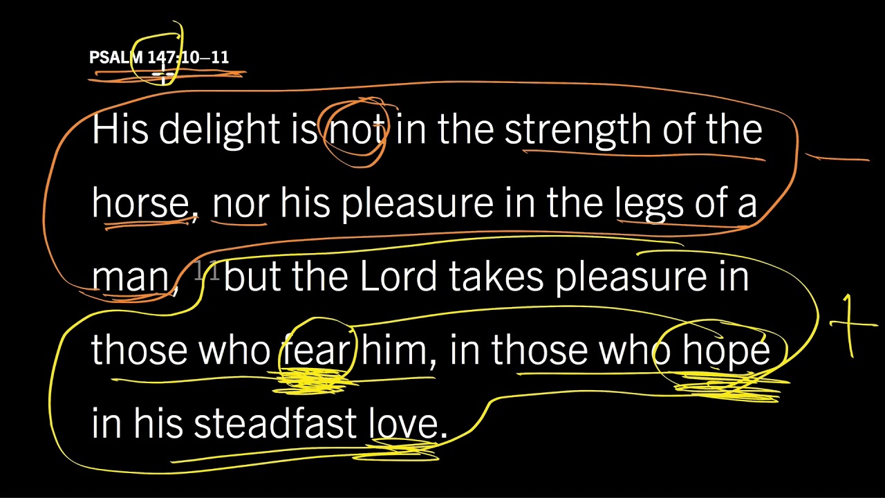 What Will Please God? Psalm 147:10&ndash;11