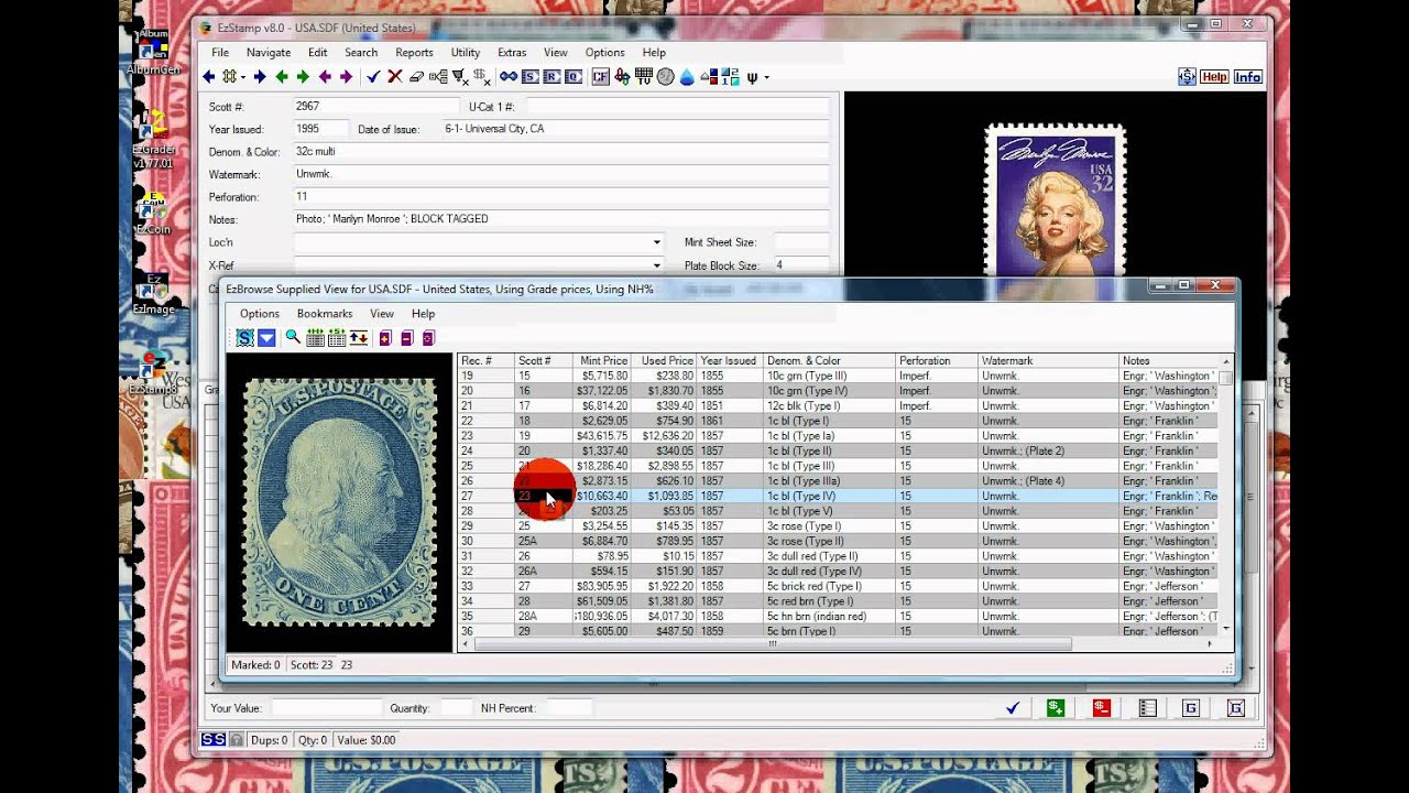 EzStamp:  Stamp Collecting Software